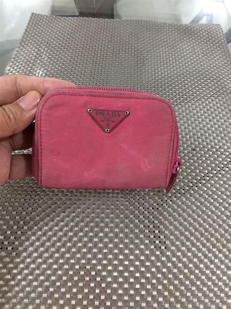 prada bag with coin purse attached|Prada nylon coin purse.